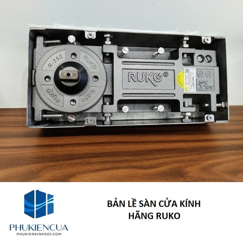 BẢN LỀ SÀN CỬA KÍNH CƯỜNG LỰC MẶT TRẮNG, MẠ VÀNG PVD HÃNG RUKO