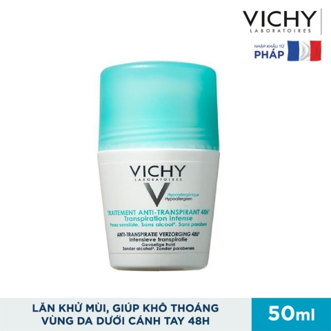 Lăn Khử Mùi Vichy Déodorant Anti-Transpirant Intense 48h