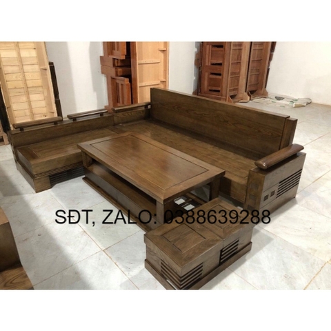 Bàn ghế Sofa góc L tay trứng sồi Nga BG086 giá thật