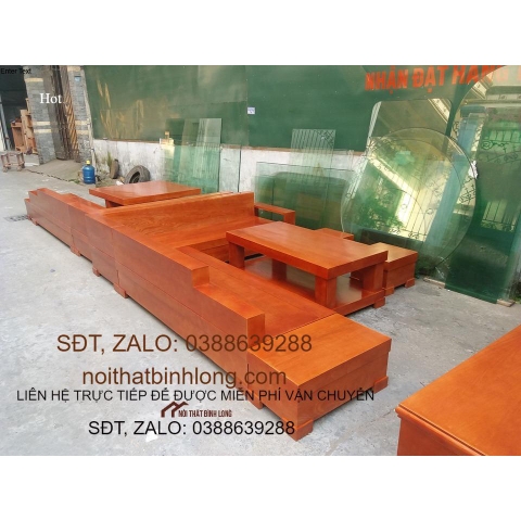 Bàn ghế Phòng Khách mẫu Xoan Đào giống nguyên khối mẫu 106