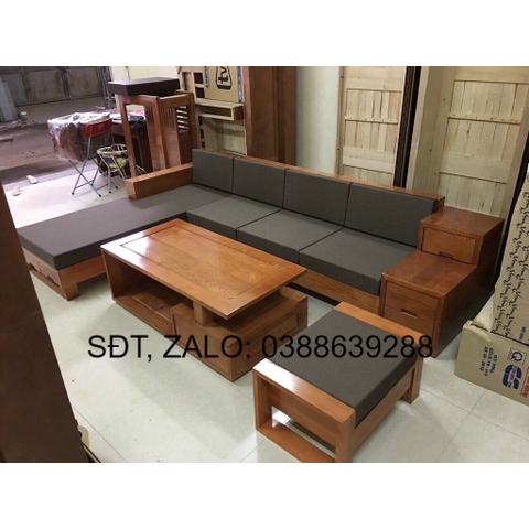Sofa phòng khách gỗ sồi giá thật