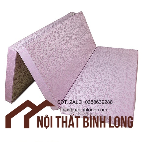 Đệm bông tinh khiết Sông Hồng 3 mảnh gấm - Giao màu ngẫu nhiên