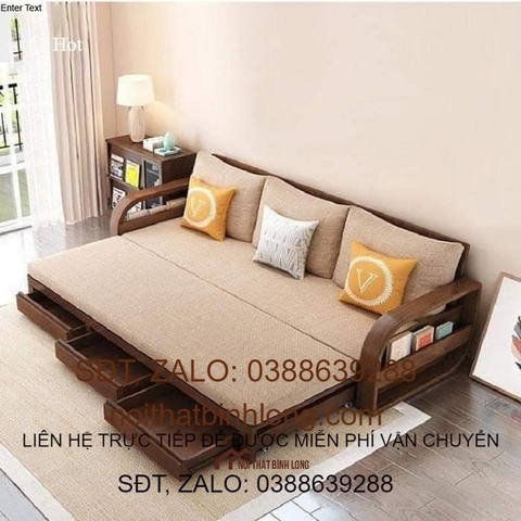 ghế sofa kéo ra thành giường gỗ sồi nga