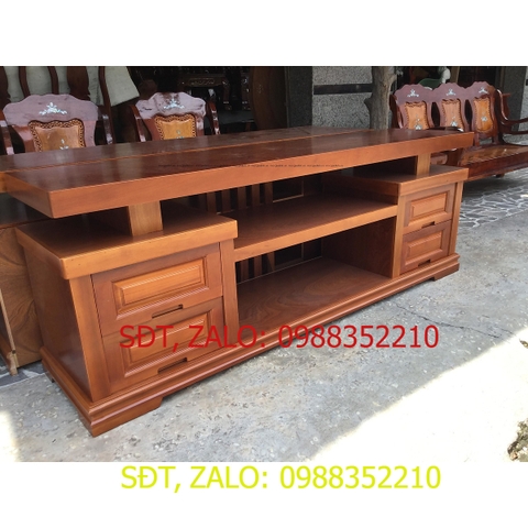 [Trả góp 0%] Kệ tivi gỗ xoan 1M6