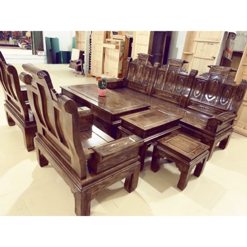 Bộ Ghế Hộp Gỗ Gụ Tay 12