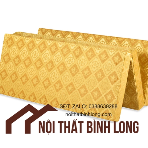 NỆM BÔNG ÉP – NỆM GẤP 3 VẢI GẤM (1m6 x 2m x 9cm)