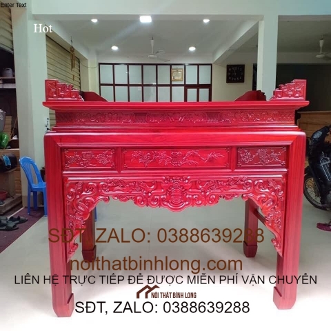 Án Gian Ngũ Phúc Gỗ Hương Đỏ Nam Phi