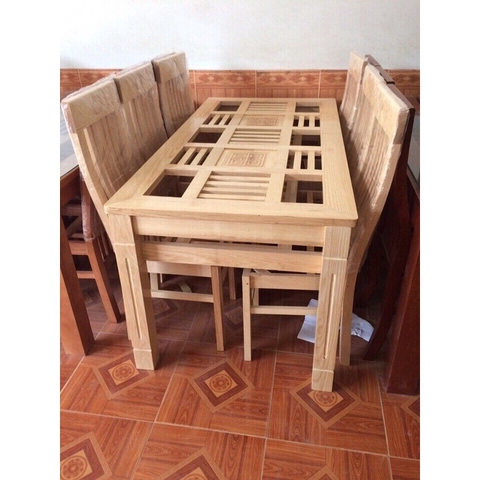 Bộ Bàn ăn gỗ sồi nga mấu mới
