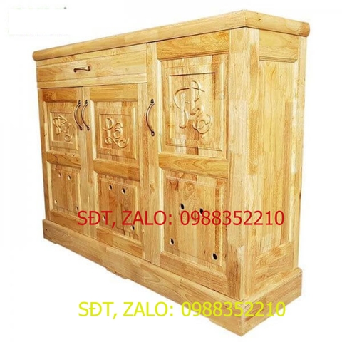 Tủ giày dép gỗ thông 1m, tủ gỗ để dày dép