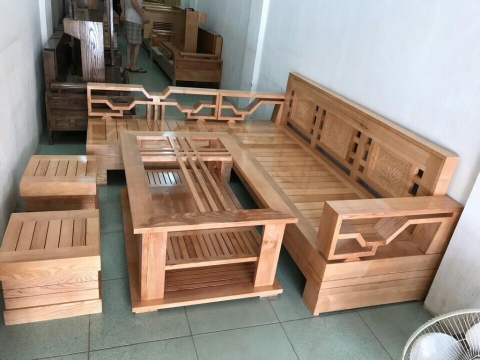 Bộ bàn ghế góc gỗ