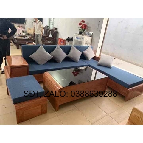 Sofa góc L chân bệt sồi Nga BG130 giá thật