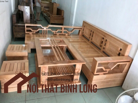 ghế bộ phòng khách gỗ sồi