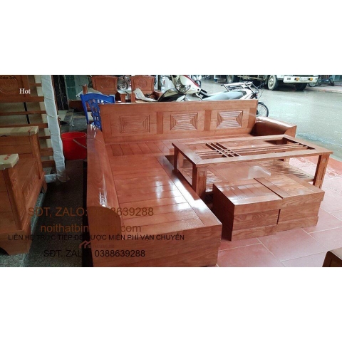 Bàn ghế Phòng Khách mặt nan mẫu 101