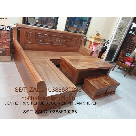 Bàn ghế Phòng Khách gỗ gõ mẫu số 113