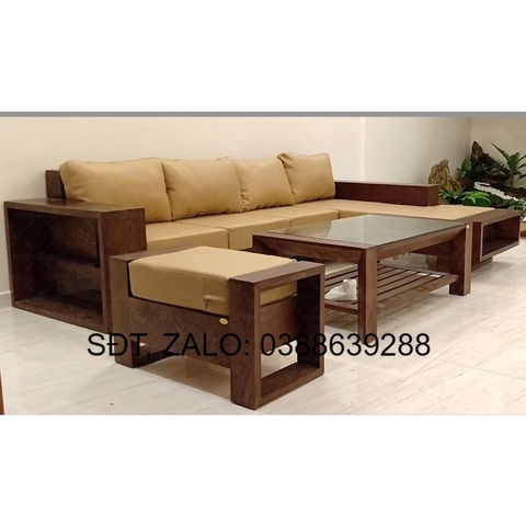 Bộ bàn ghế Sofa góc chữ L gỗ sồi Nga giá thật