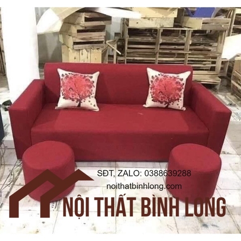 [KV Hà Nội] Sofa Nỉ Tay Vuông 1m6 Hàng Loại I