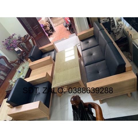 Bàn ghế Sofa đối gỗ sồi Nga BG103 giá thật