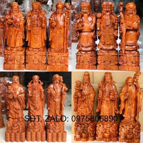 Tượng Gỗ Tam Đa Phúc Lộc Thọ Loại 1 giá rẻ