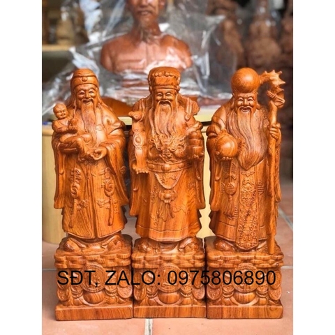 TƯỢNG TAM ĐA GỖ HƯƠNG HÀNG ĐỤC CNC DO TAY DO CHÍNH NGHỆ NHÂN LÀNG NGHỀ MỘC HÒA PHONG