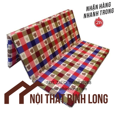 Nệm Bông Ép KORREA GẤP 3 1,2M-2M-9CM
