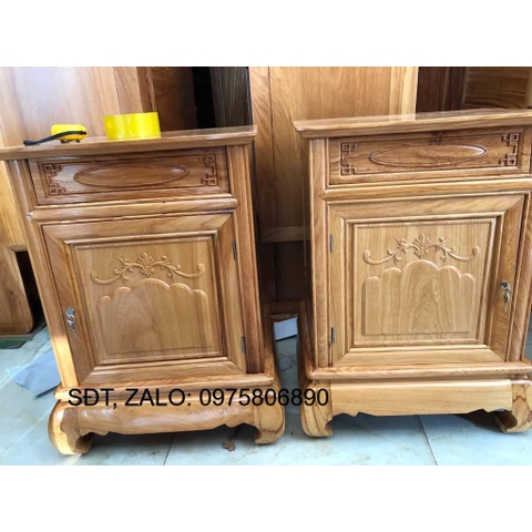Tủ đầu giường gỗ gõ đỏ