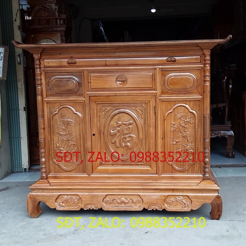[Trả góp 0%] Tủ thờ gỗ tràm nõi mẫu hiện đại 1m54 , bàn thờ gỗ cao cấp
