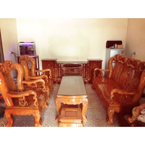 Bộ bàn ghế phòng khách gỗ lim 6 món