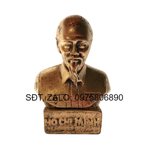 [HCM]Tượng Đá Bác Hồ - Size Nhỏ - Màu Nhũ Vàng
