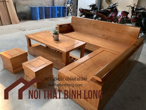 ghế sofa gỗ xoan đào sang trọng