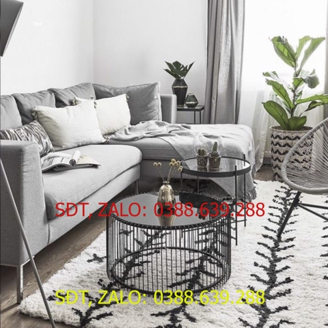 [Freeship] Bàn trà sofa Fano BÌNH LONG kích thước [680 x 680 x 450 mm] tùy chọn kiểu cách