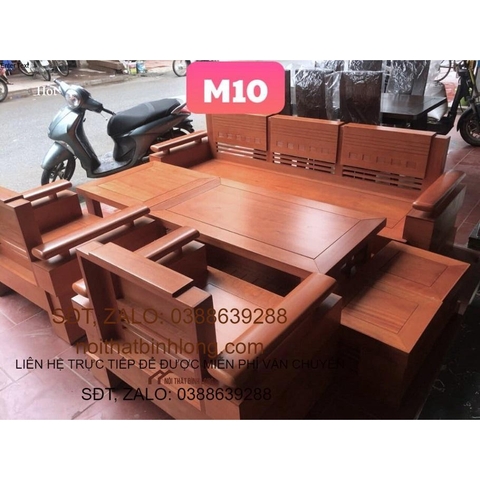 Bàn ghế sofa phòng khách gỗ sồi Nga mã M10
