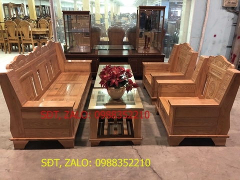 [Trả góp 0%] Bộ bàn ghế phòng khách như ý gỗ sồi  Bộ Salon Như Ý  Bộ ghế đối như ý mặt nan gỗ sồi Nga bộ ban ghế pông khach