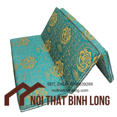 Nệm Pe Hàn Quốc 1m2 x 1m95 x 9cm Gấp 3 Giao Màu Ngẫu Nhiên