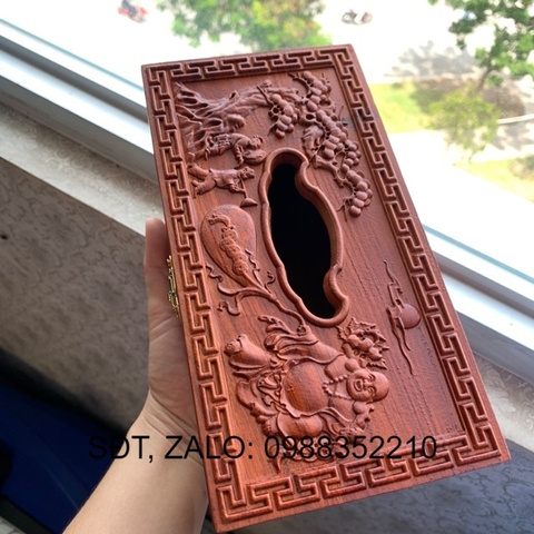 Hộp đựng giấy gỗ Hương