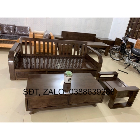 Bộ bàn ghế Sofa kiêm giường gỗ sồi Nga BG206 giá thật