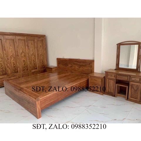 Giường ngủ gỗ hương xám 1m8x2m