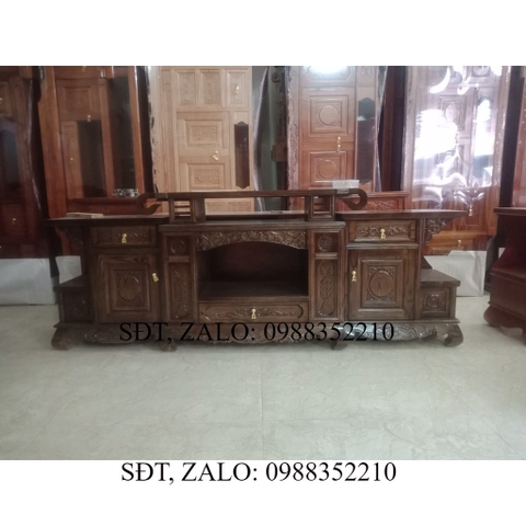 Kệ tivi Gỗ Sồi Nga kiểu Sừng Trâu