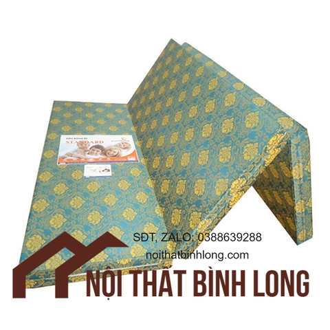 Nệm Bông Ép Gấp 3 ( 1m8x1m95x5cm) Hàn Quốc Giao Màu Ngẫu Nhiên