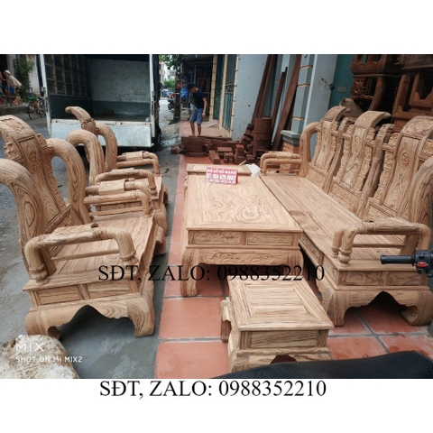 Bộ Bàn Ghế Giả Cổ Tần Thủy Hoàng  gỗ mun hoa nam phi tay 12