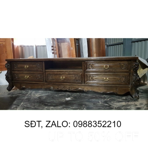 Kệ tivi gỗ sồi đen