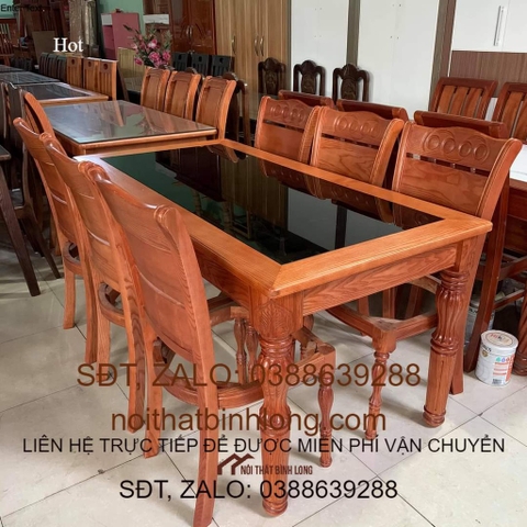 Bộ bàn ghế phòng ăn mặt đá đen Nội thất phòng bếp