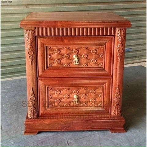 Tủ đầu giường gỗ xoan đào giá thật