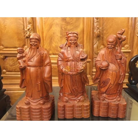Tượng Tam Đa gỗ hương Cao 40cm-DL225