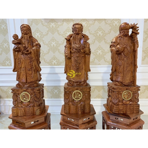 Tượng tam đa gỗ hương 80cm