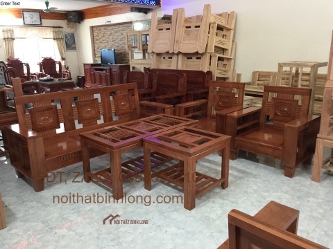 Sofa gỗ sồi kích cỡ trung