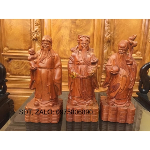 Tượng Tam Đa gỗ hương Cao 40cm-DL225