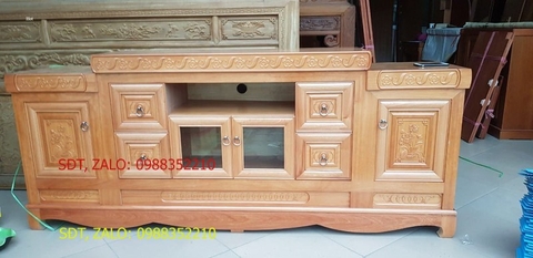 [Trả góp 0%] Kệ Tivi Gỗ Đinh Hương 2M4