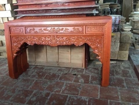 Kệ thờ gỗ tự nhiên