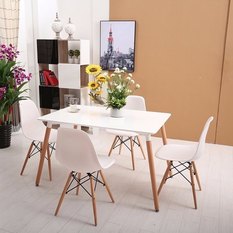 [Freeship][Trả góp 0%] Bộ bàn Veron 4-6 ghế Eames tùy chọn kích thước, màu sắc