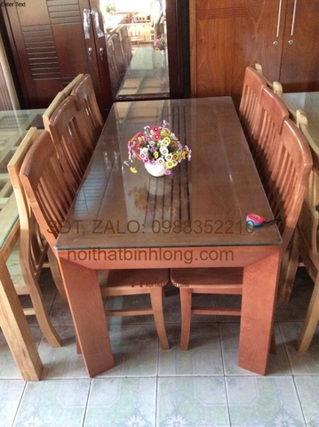 Bàn ăn gỗ tự nhiên gia đình